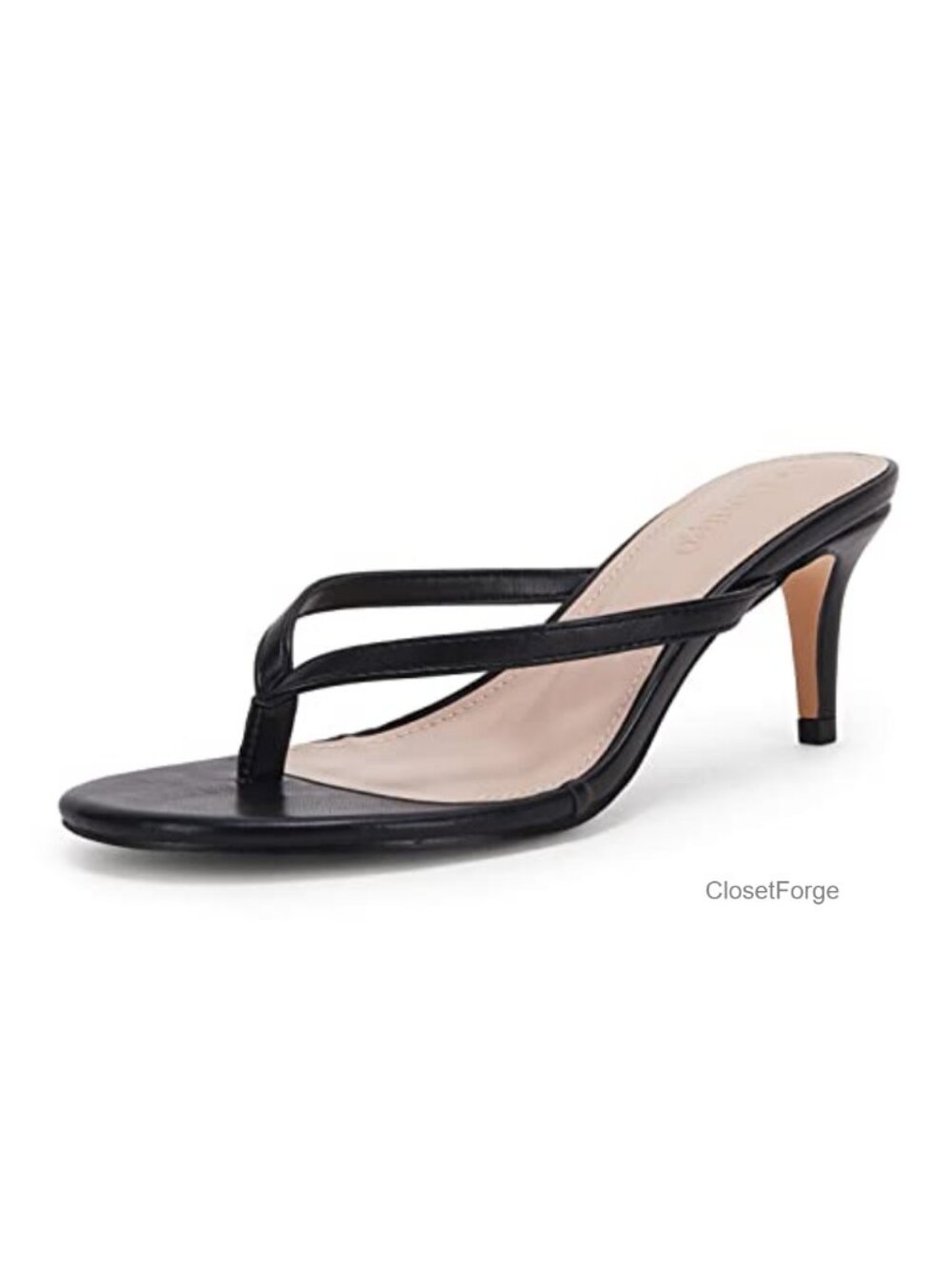 Women's Kitten Heel Sandals Open Toe Slip On Summer Beach Heels